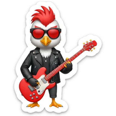 rockstar bird sticker