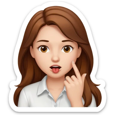 Femme qui mort sont doigts de façon mignonne sticker