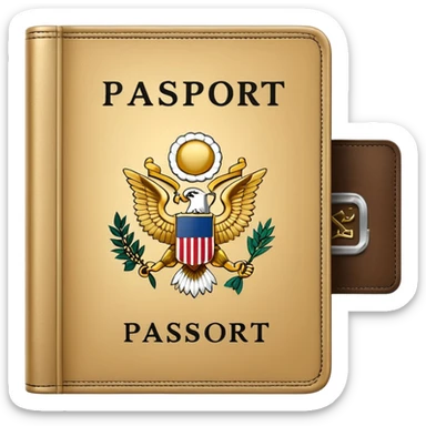 pale gold passport sticker