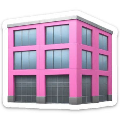 pink industrial building sticker