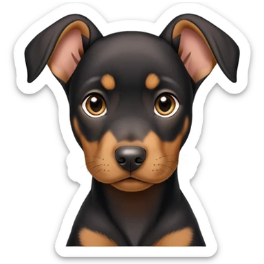 Dobermann puppy sticker
