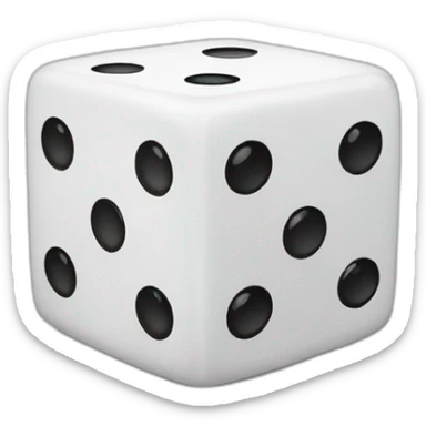 white dice black dots sticker