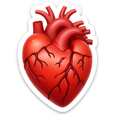 Toxic red Heart
 sticker