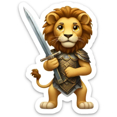 Lion with a sword  sticker