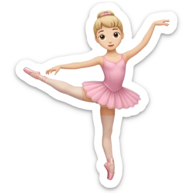 Girl ballerina emoji 2 legs sticker