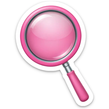 pink magnifying glass sticker