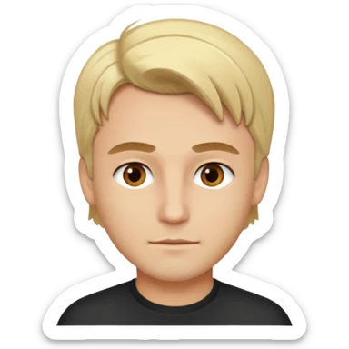 David Silveria with brown eyes, blonde hair l sticker