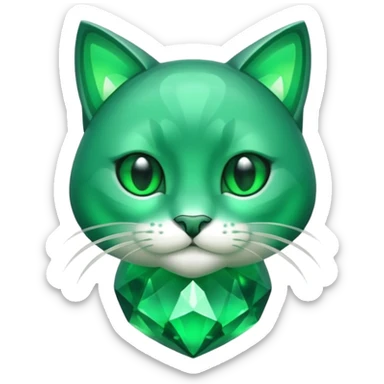 emerald gem cat the whole body sticker