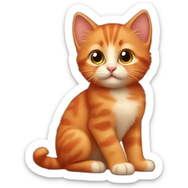 little red kitten sticker