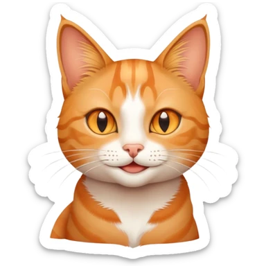 A cat with star eyes smiling sticker