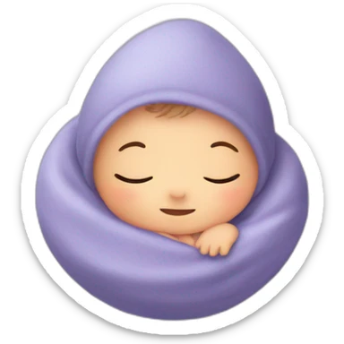 The newborn surrounded by stars sticker