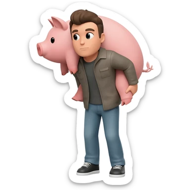 piggy back ride sticker