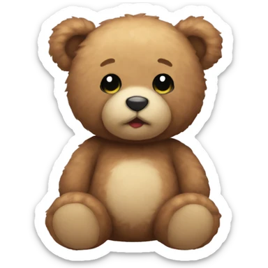 Cute aesthetic teddy bear sticker