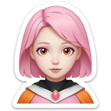 Pinkorangewhite cosplay sticker