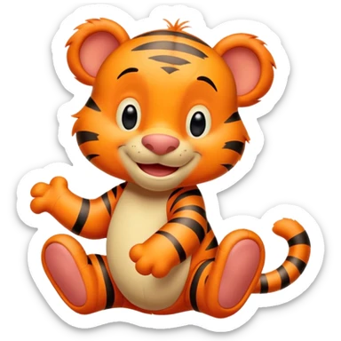 Tigger from Winnie the Pooh, bouncy and cheerful sticker