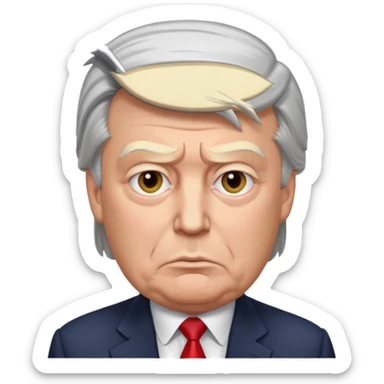 Donald Trump cross face sticker