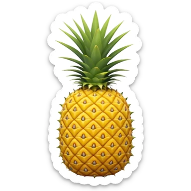 A pineapple flipped 180 degrees clockwise around the x axis  sticker
