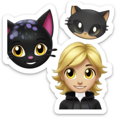 ladybug and cat noir miraculous sticker
