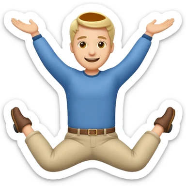 Along the line of Ludacris' song "Roll out", create an animated emoji of a grown white man rolling out. sticker