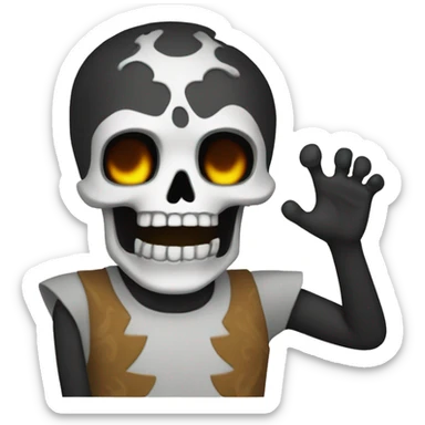 Calavera sorprendida sticker