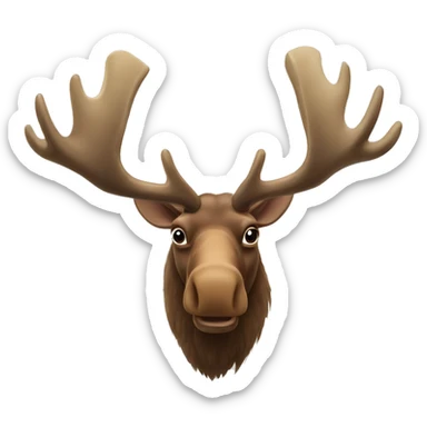 moose antlers sticker