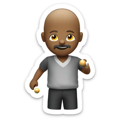 Human with Petanque ball sticker