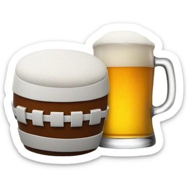 Beer and football sticker