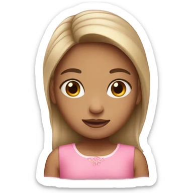 Girl in pink dress sticker