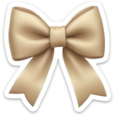 beige bow sticker