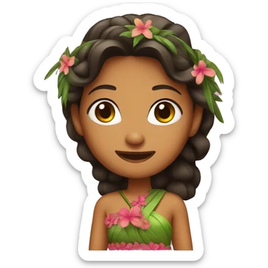Hula girl sticker