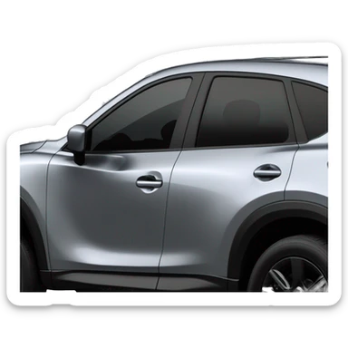 mazda cx5 2024 polymetal grey with black rims close up sticker