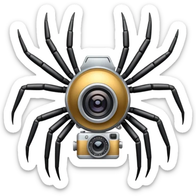 camera spider sticker