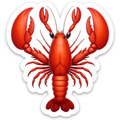 A Chinese lobster with wings sticker