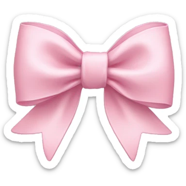 Light Pink bow sticker