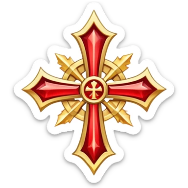 templar fire cross sticker