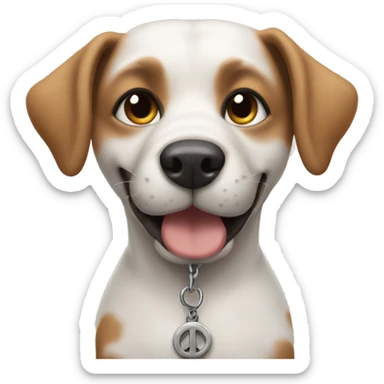 Dog giving peace sign sticker