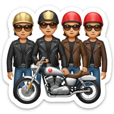 biker gang with sunglasses sticker