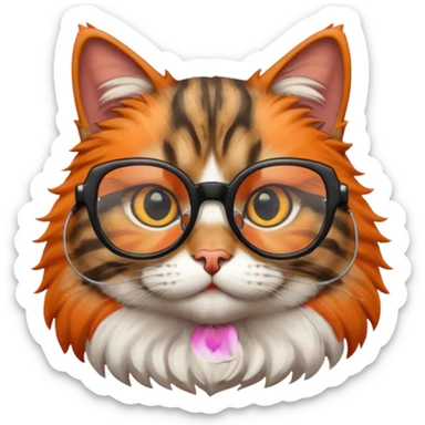 кот в очках sticker
