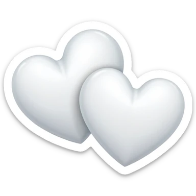 Two white little hearts like 💕 sticker