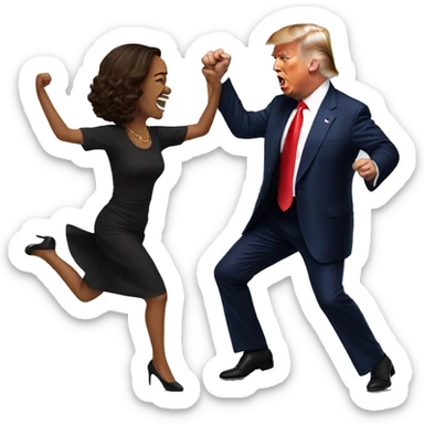 TRUMP and HARRIS dancing sticker