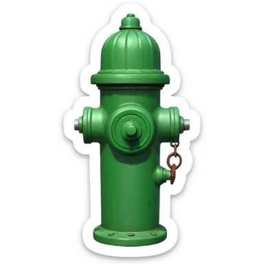 green fire hydrant sticker