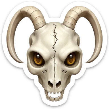 goat skull sticker