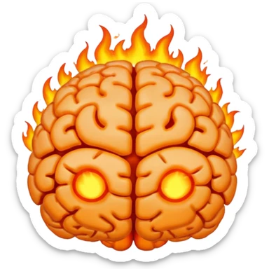brain on fire sticker