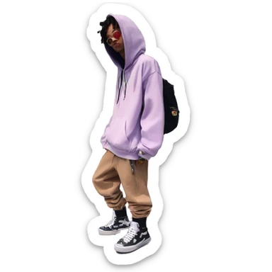 Skater fashion aesthetic baggy clothes 420 sticker