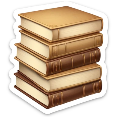 Stack of books with beige gradient colors sticker
