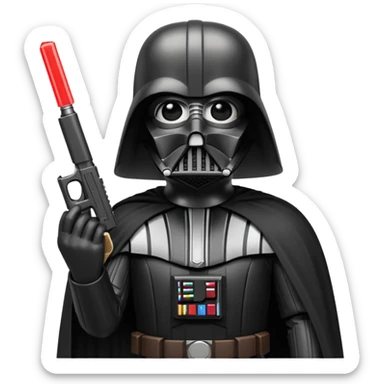 Darth vader holding a Glock   sticker