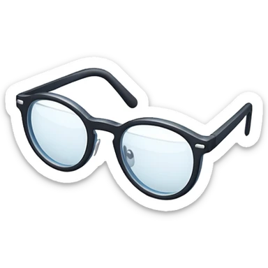 isometria illustrazione 3d occhiali da vista sticker