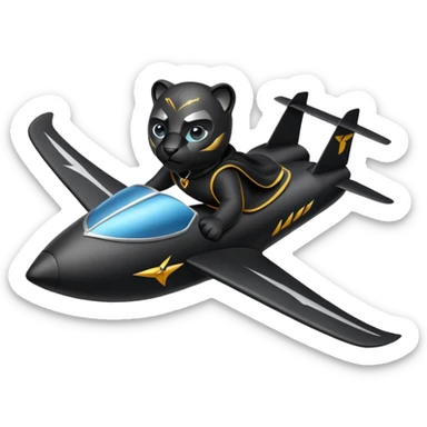 panther flying glider sticker