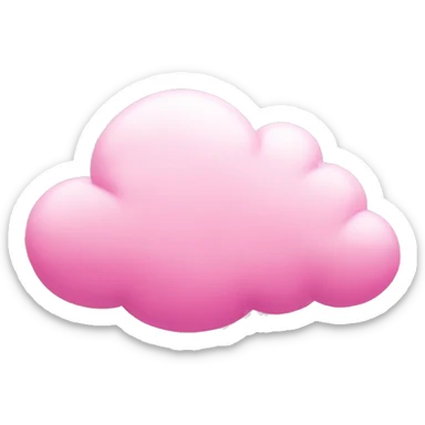 Pink cloud sticker