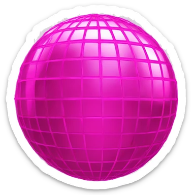 hot pink disco ball sticker